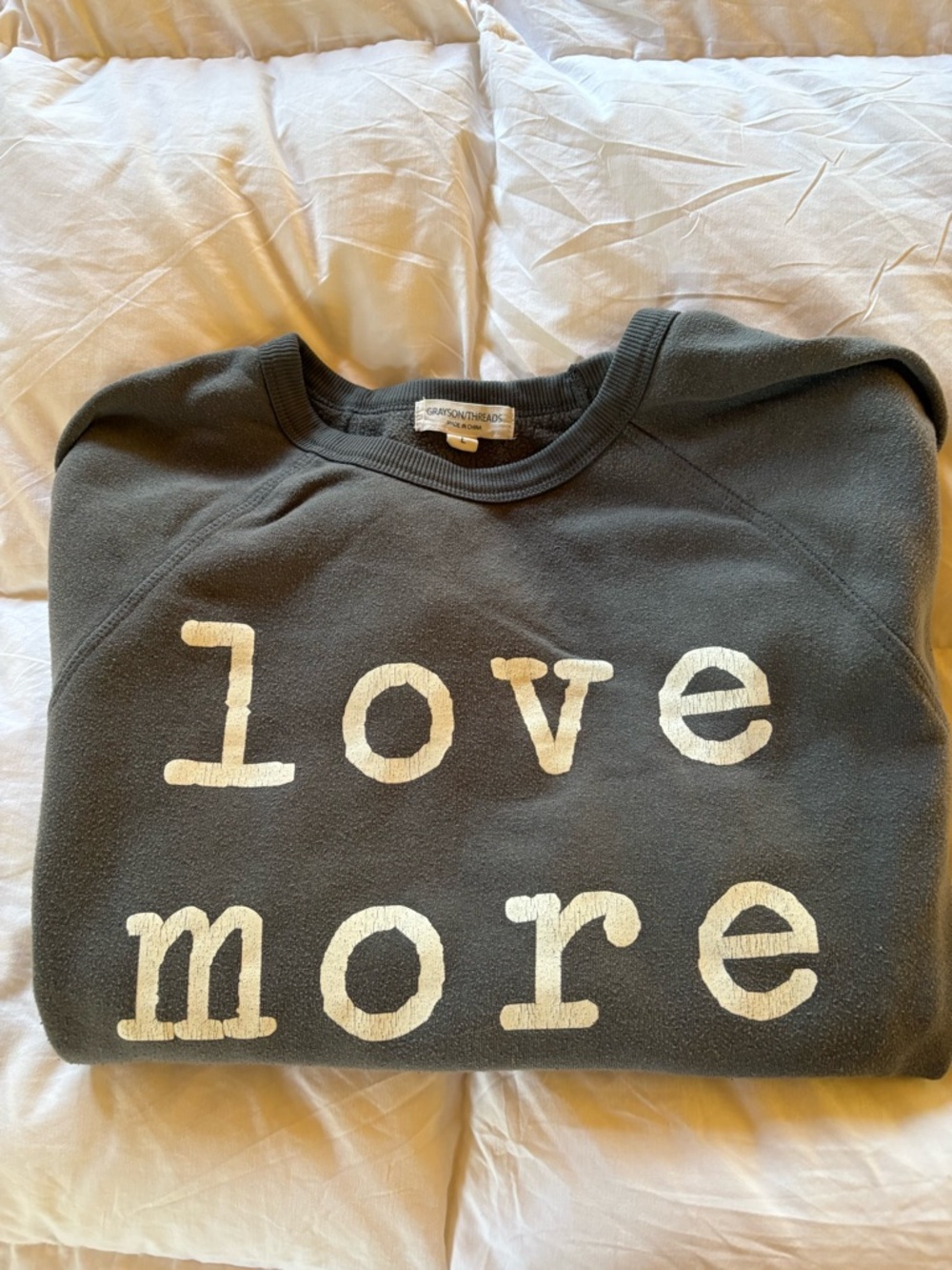 Grayson Threads Gray 'Love More' Pullover Sweatshirt